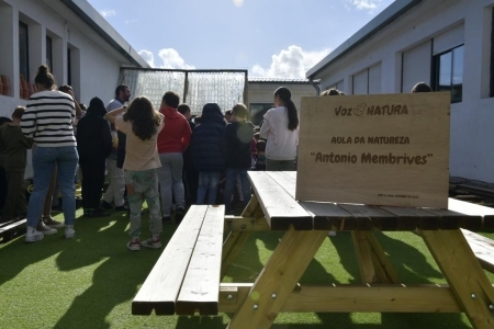 Unha aula de natureza máis que especial no colexio da Lama